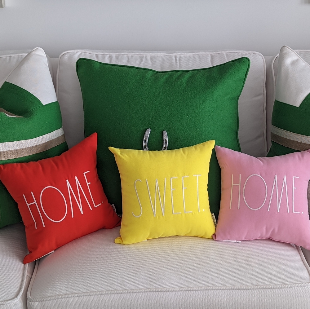 Rae Dunn Home Sweet Home toss pillow trio
